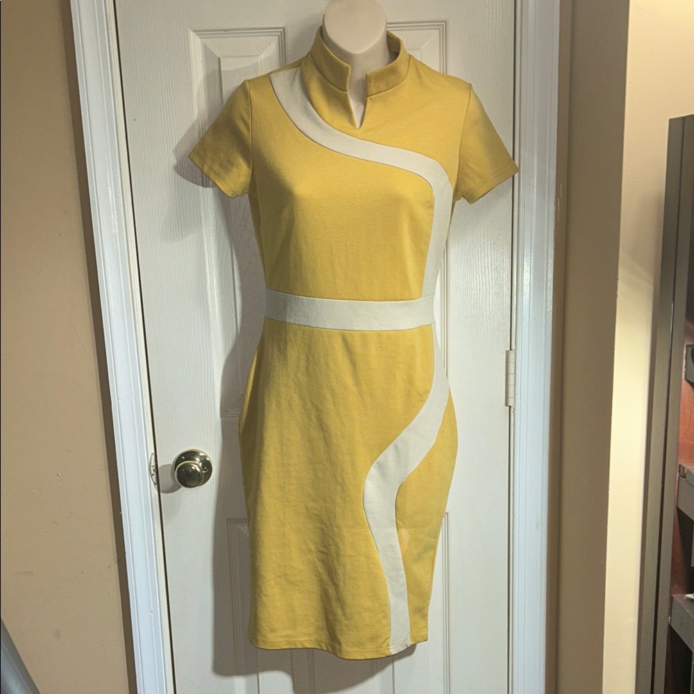 Rephyllis Vintage One Piece Colorblock Pencil Dress
